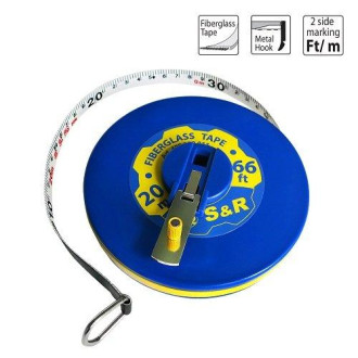 Рулетка S&R Fiberglass Tape 20 м х 13 мм