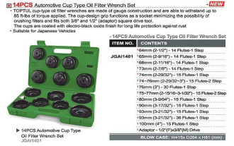 Набір знімачів масляних фільтрів 14ед. TOPTUL JGAI1401