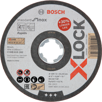 Коло абразивне відрізне Bosch X-Lock Standart for Inox 125x22,2 мм