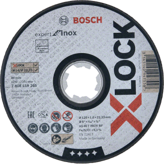 Коло абразивне відрізне Bosch X-Lock Expert for Inox 125x22,2 мм