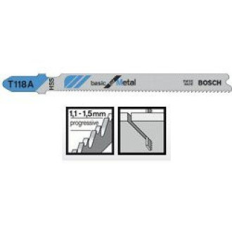 Пиляльне полотно Bosch Basic for Metal T 118 A 1шт