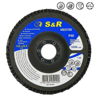 Коло зачистне пелюсткове S&R Meister 125x22.2, Z40