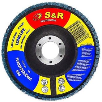 S&R Коло зачистне пелюсткове S&R Professional цирконієве 125x22,2 з. 80 сталь