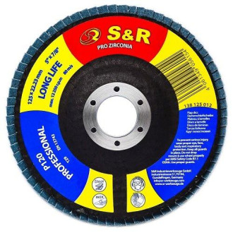 S&R Коло зачистне пелюсткове S&R Professional цирконієве 125x22,2 з. 120 сталь