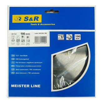 Диск пильний S&R Meister UniCut 190x30x2,4 мм