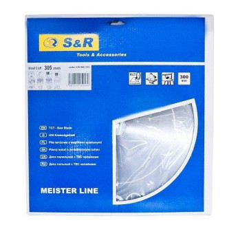 Диск пильний S&R WoodCraft Meister 305x30x2, 4мм АТВ 80 зуб. + кільця 20/25,4