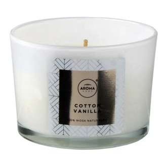 Ароматична свічка з натурального воску Aroma Home, Cotton Vanilla, серія Elegance, 115 гр Aroma Home