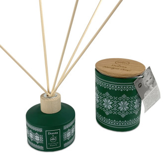 Набір XMASS BOX ароматична свічка та палички Aroma Home, Зимовий ліс, 150г + 100мл Aroma Home