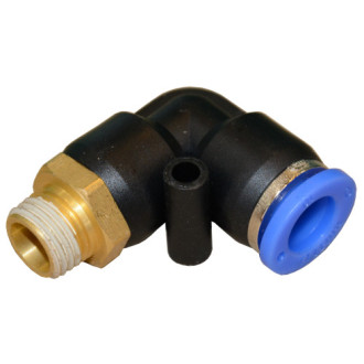 Соединение цанговое для полиуретановых шлангов PU/PR (Г-обр., шланг - наружн. резьба)  8ммX1/2" AIRKRAFT SPL08-04