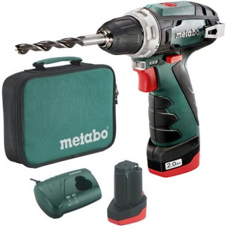 Дриль-шуруповерт акумуляторний Metabo PowerMaxx BS 2 акумулятора