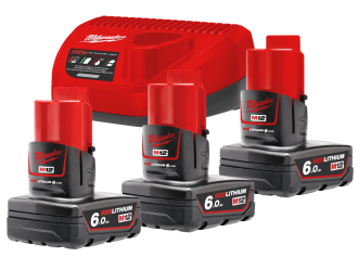 Акумулятор Li-Ion Енергокомплект M12 NRG-603 (3x 6,0 Ач) MILWAUKEE
