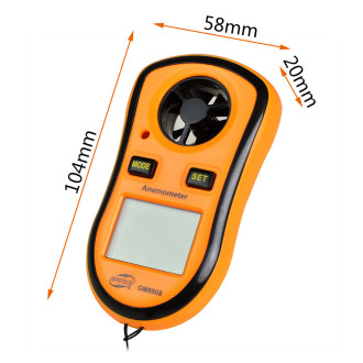 Анемометр 0,1-30м/с, -10-45°C BENETECH GM8908