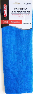 Ганчірка з мікрофібри синя, 40х40 см CARLIFE CC903