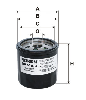 Фільтр масляний Filtron OP6163