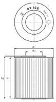 Фільтр масляний Mahle/Knecht OX1537D