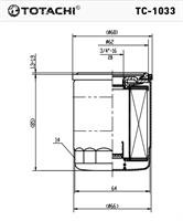 Фільтр масляний Totachi TC1033