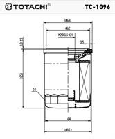 Фільтр масляний Totachi TC1096