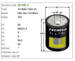 Фільтр масляний Tecneco OL198J