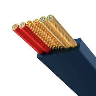 Кабель Baseus Bright Mirror 2 Series Retractable 3-in-1 Fast Charging Data Cable USB to M+L+C 66W 1.1m Blue