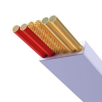 Кабель Baseus Bright Mirror 2 Series Retractable 3-in-1 Fast Charging Data Cable USB to M+L+C 66W 1.1m Purple