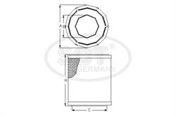 Фільтр повітряний SCT SB256