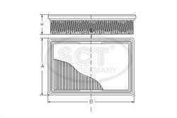 Фільтр повітряний SCT SB265