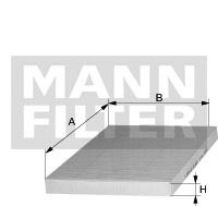 Фільтр салона MANN-FILTER CU24004