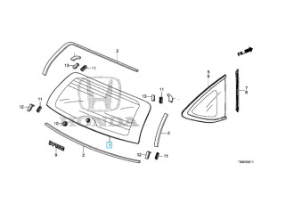 Скло заднє HONDA/ACURA 73211T1WA01