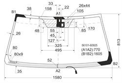 Скло вітрове TOYOTA/LEXUS 5610160925