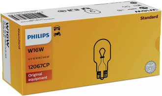 Автолампа Philips W16W 12в